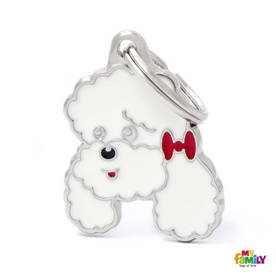 Medaille White Poodle