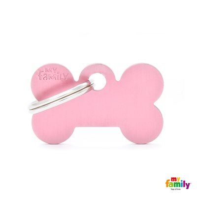 Medaille Small Bone Aluminium Pink