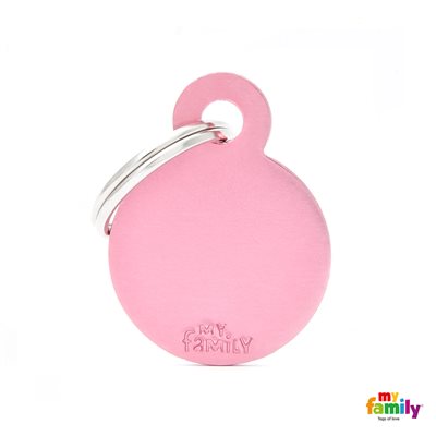 Medaille Small Round Aluminium Pink