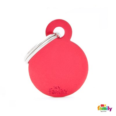 Medaille Small Round Aluminium Red