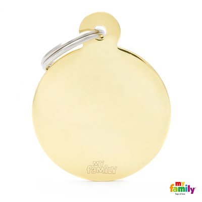 Medaille Big Round Golden Brass