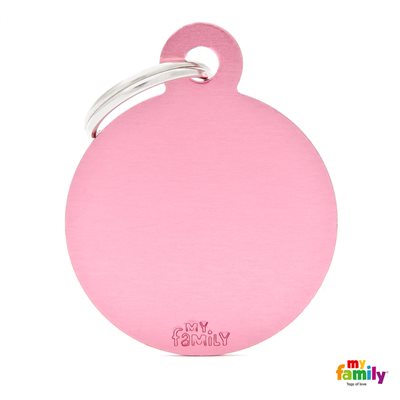 Medaille Big Round Aluminium Pink