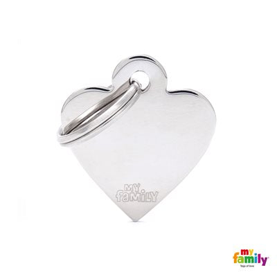 Medaille Small Heart Chromed Brass