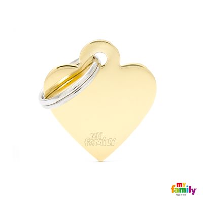 Medaille Small Heart Golden Brass