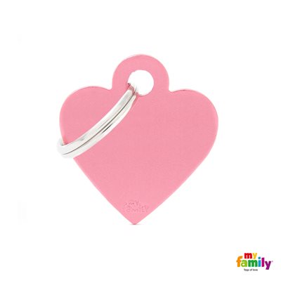 Medaille Small Heart Aluminium Pink