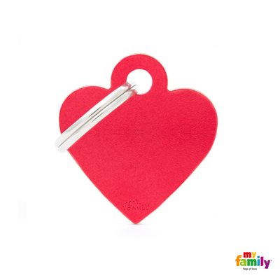 Medaille Small Heart Aluminium Red