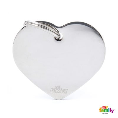 Medaille Big Heart Chromed Brass