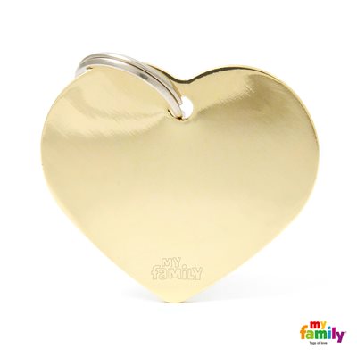 Medaille Big Heart Golden Brass