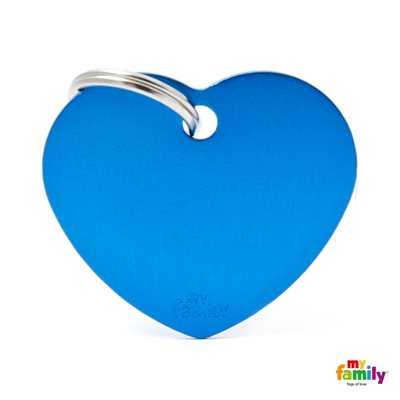 Medaille Big Heart Aluminium Blue