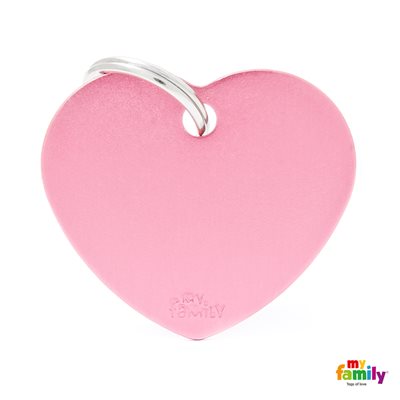 Medaille Big Heart Aluminium Pink