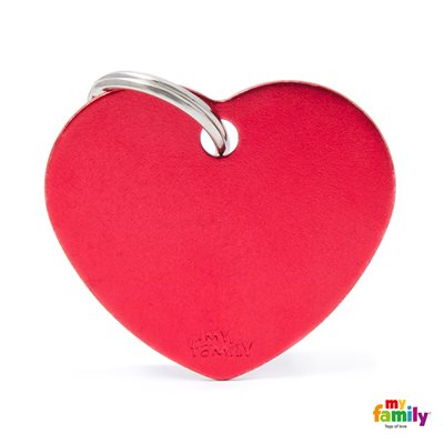 Medaille Big Heart Aluminium Red