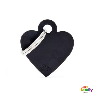Medaille Small Heart Aluminium Black