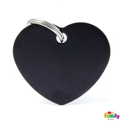 Medaille Big Heart Aluminium Black