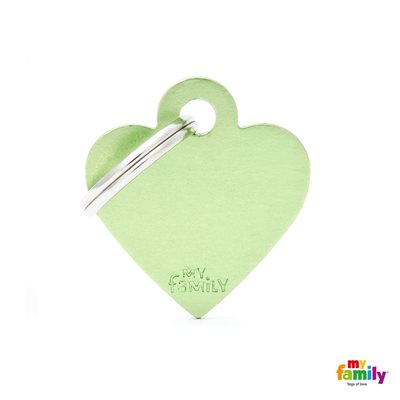 Small Heart Aluminium Green