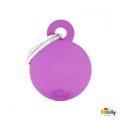 Medaille Small Round Aluminium Purple