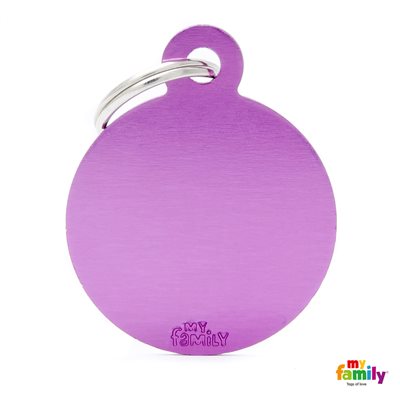 Medaille Big Round Aluminium Purple