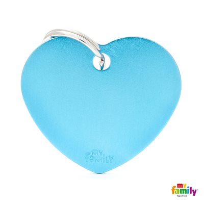 Medaille Big Heart Aluminium Light Blue