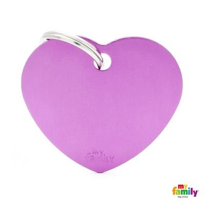 Medaille Big Heart Aluminium Purple