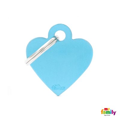 Medaille Small Heart Aluminium Light Blue