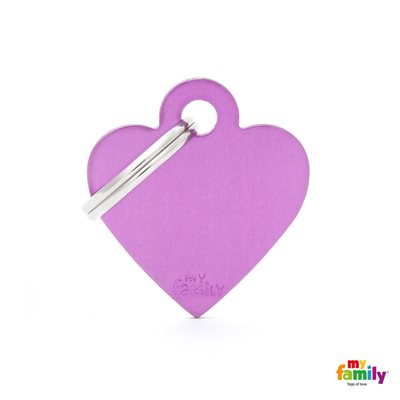 Medaille Small Heart Aluminium Purple