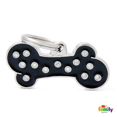 Medaille Big Black Bone Strass