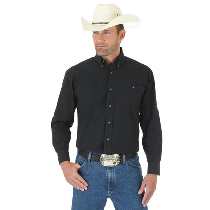 Wrangler George Strait Chemise manches longues Noir pour Homme