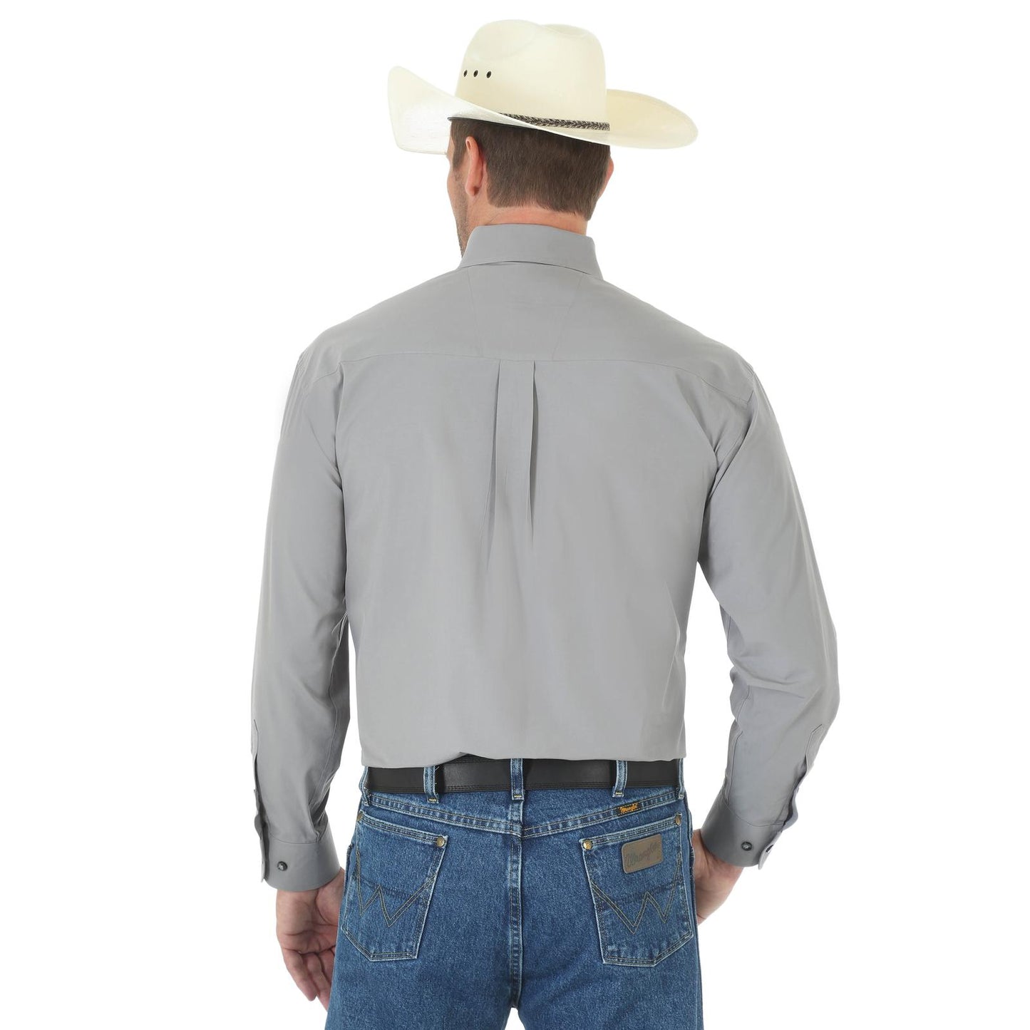 Wrangler George Strait Chemise Manches Longues Grise pour Homme