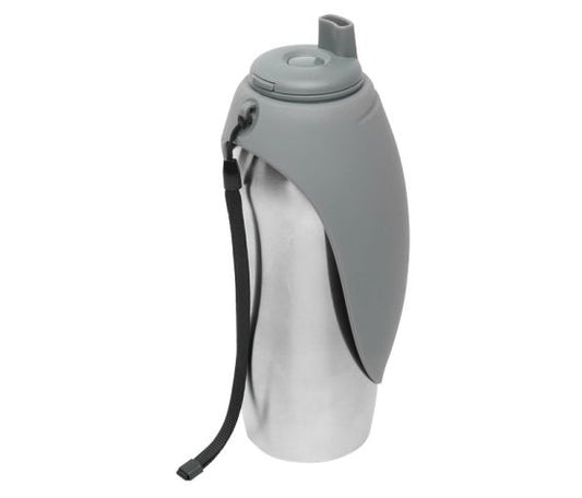 Messy Mutts Abreuvoir De Voyage En Acier Inoxydable Gris