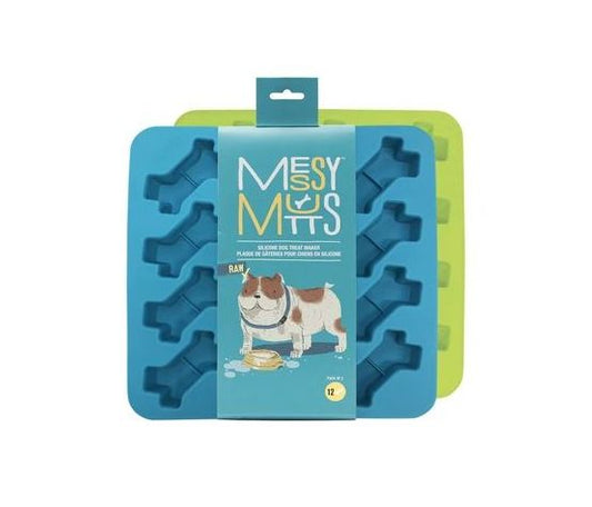 Messy Mutts Moules À Biscuits, Cuire Et Congeler, 12 Os De 1