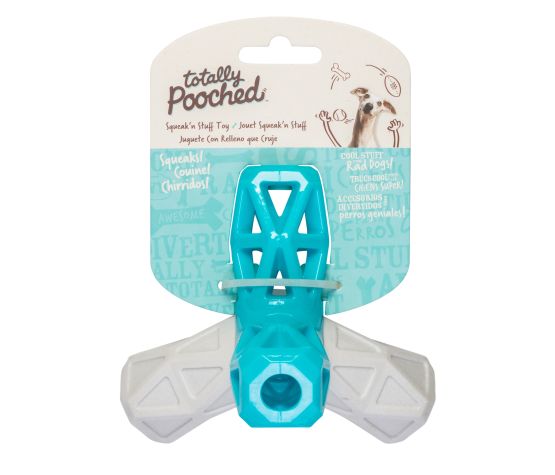 Messy Mutts Totally Pooched Squeak N'Stuff 5'' Gris&Bleu