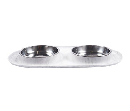Messy Cats Bol Inox En Silicone Pour Chat, Double