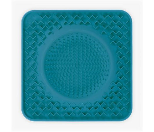 Messy Mutts Tapis D'alimentation Thérapeutique En Silicone Avec Bol Intégré 10"x10" - Bleu