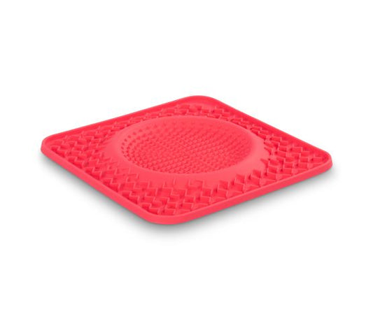 Messy Mutts Tapis D'alimentation Thérapeutique En Silicone Avec Bol Intégré 10"x10" - Pastèqu