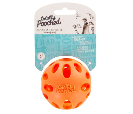 Messy Mutts ''totally Pooched, Huff'n Puff Ball'' Balle orange 3.1''