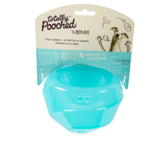 Messy Mutts "totally Pooched, Stuff'n Wobble Ball" Jouet Interactif Pour Chien - 5" Bleu