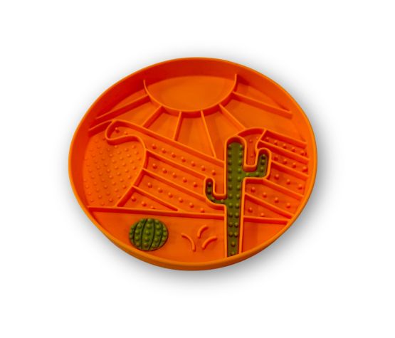 Messy Mutts Bol D'alimentation En Silicone - Orange, à Motif De Désert