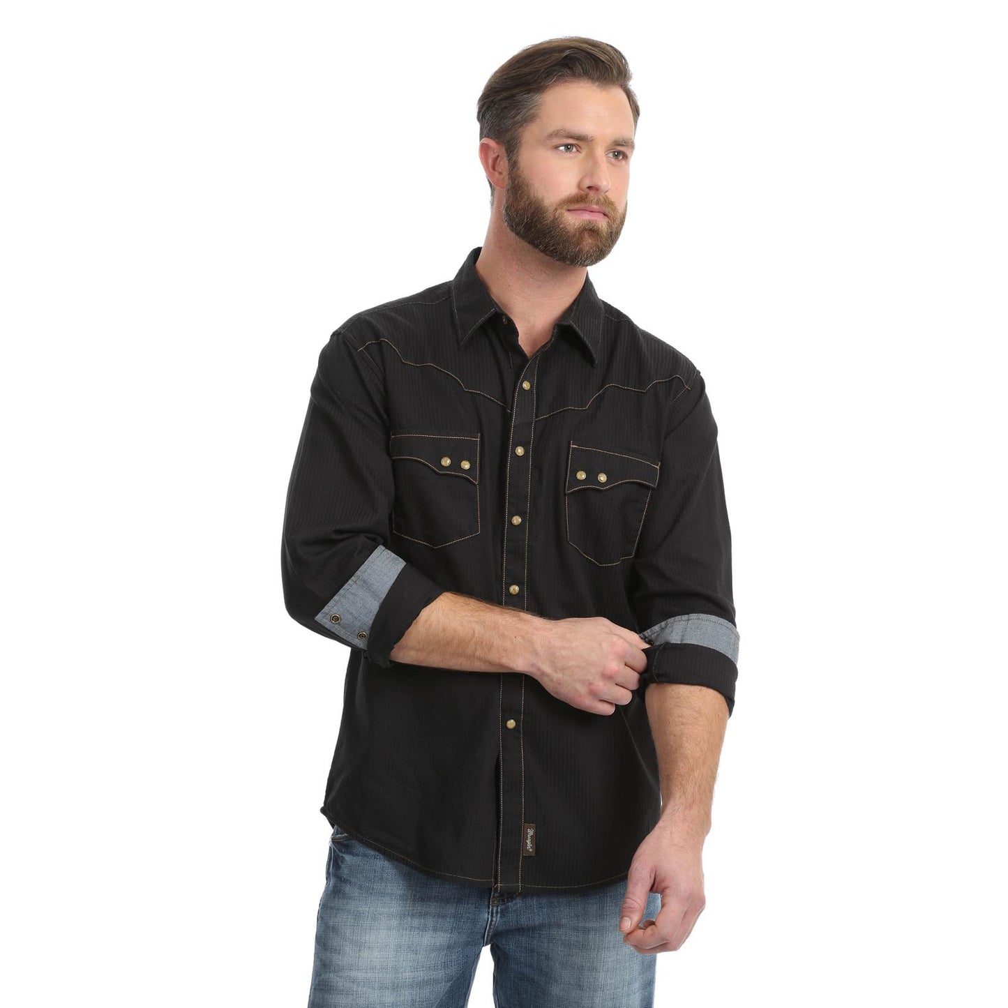 Wrangler Retro Chemise Manches Longues Noir pour Homme