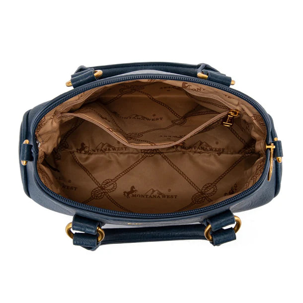 Sac-sacoche dôme Whipstitch Montana West de DJN - Jean foncé