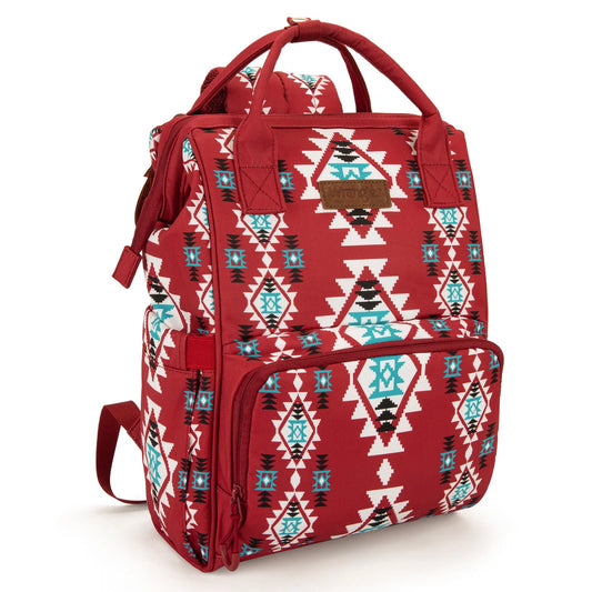 Wrangler Allover Wrangler Sac à dos Callie imprimé aztèque - Bourgogne