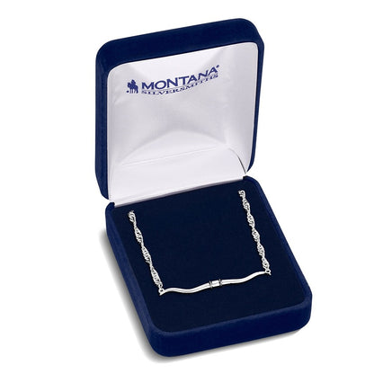 Montana Silversmiths Collier de barre de longhorns à silhouette occidentale
