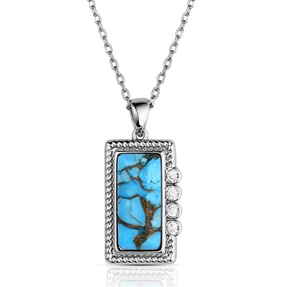 Montana Silversmiths Collier turquoise de pluie d’été