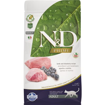 Farmina N&D Prime Sans Grains Chat Agneau & Bleuet 3.3Lbs