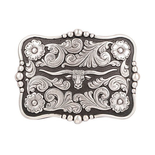 Boucle de ceinture western Nocona pour homme – Tête de longhorn