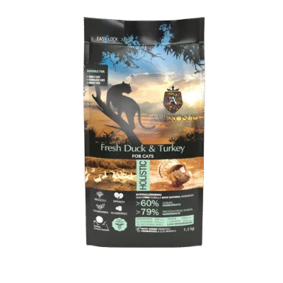 Ambrosia Nourriture sèche pour chat senior stérilisé Canard frais et dinde 5Kg