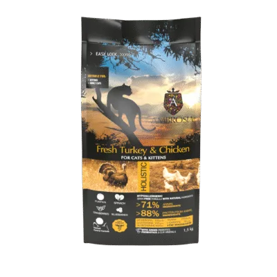 Ambrosia Nourriture sèche pour chaton  Dinde et poulet  1.5Kg