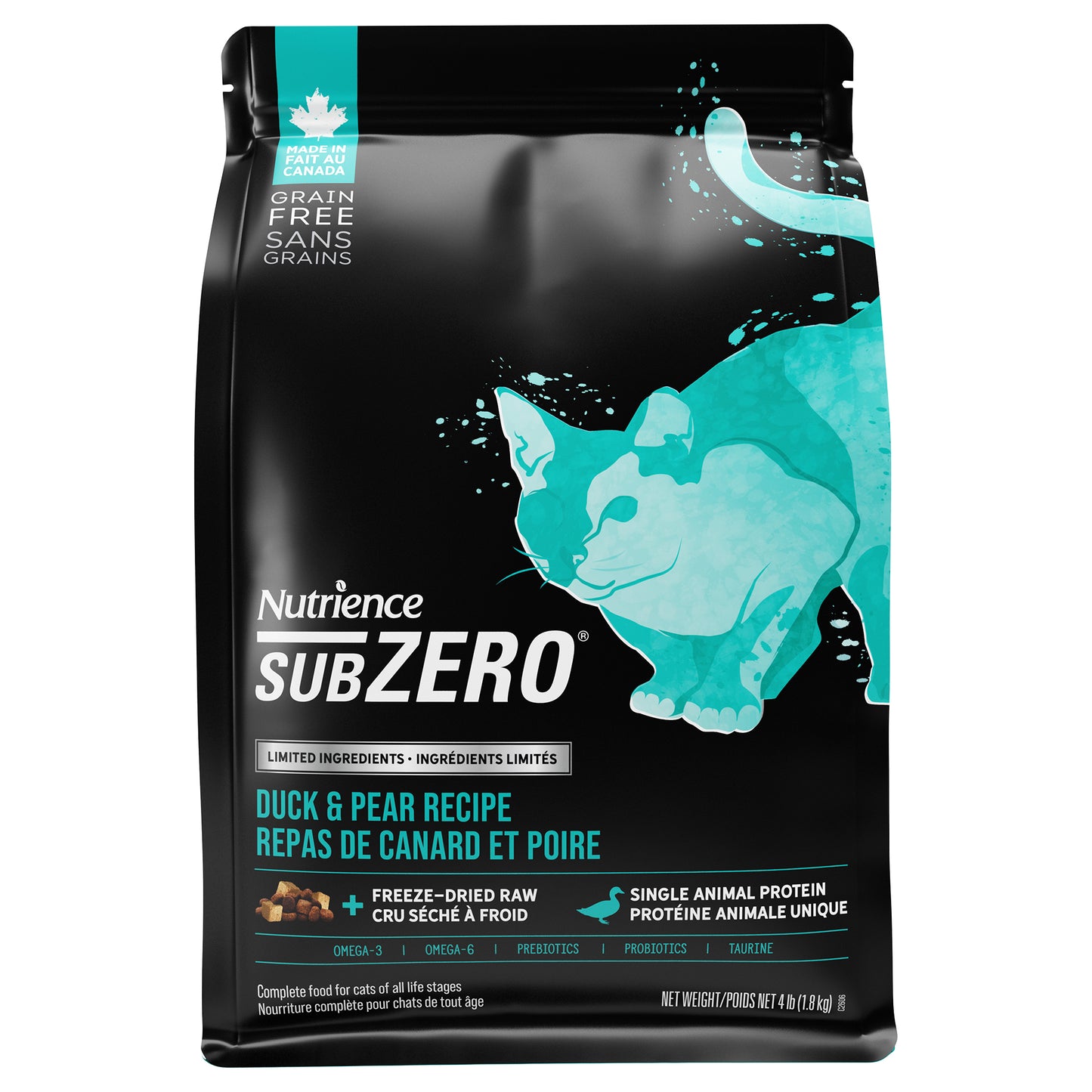 Nutrience SubZero à ingrédients limités, Repas de canard et poire, 1,8 kg