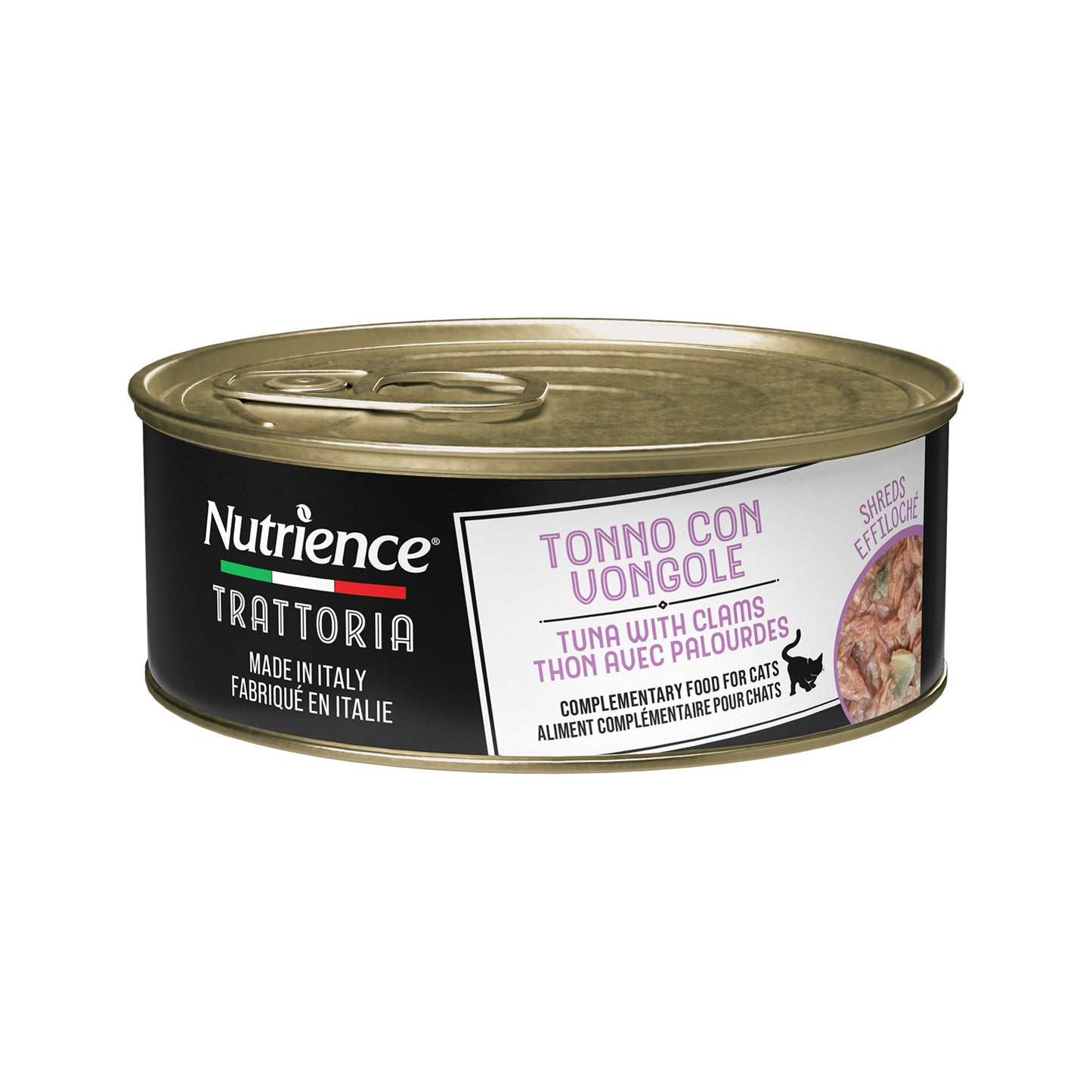 Nutrience Conserve Trattoria Thon avec Palourde effiloché, 70g