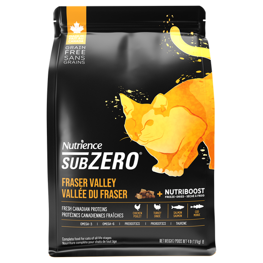 Nutrience SubZero Sans grains pour chats, formulation Vallée du Fraser, 1,8 kg (4 lb)