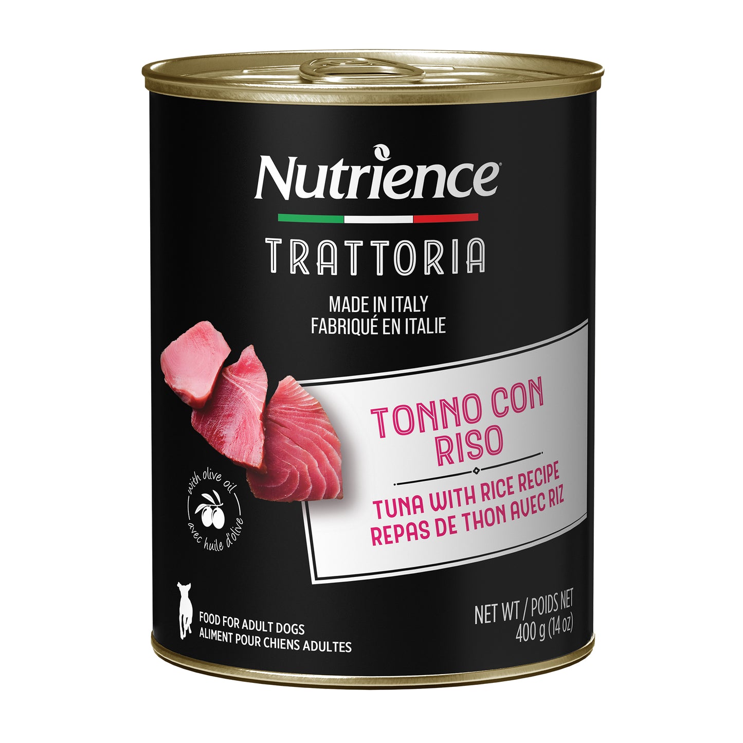 Pâté Nutrience Trattoria, Repas de thon et riz, 400 g