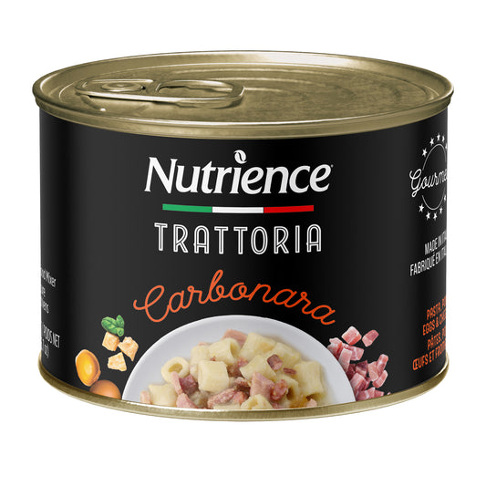 Nourriture Nutrience Trattoria pour chiens, Pâtes carbonara, 190 g